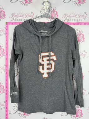 San Francisco Giants Women's Gray Long Sleeve Hooded Tee